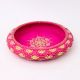 Handcrafted Pink Terracotta Urli with Golden Motifs